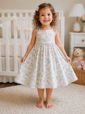 3/25 The Prairie Girls' Floral Tie-Shoulder Sundress